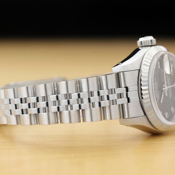 Sale! Rolex Ladies Black Arabic Gold Watch - Picture 7 of 8